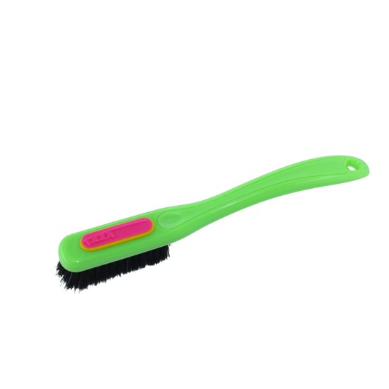 Change - Green Handle - Black Bristles in Pink - Yellow Ring 
