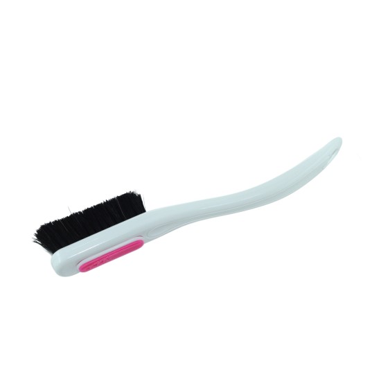 Change - White Handle - Black Bristles in Pink - White Ring 