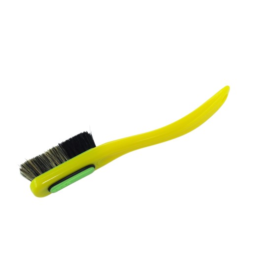 Change - Yellow Handle - Black/Mixed Bristles in Green  - Black Ring 