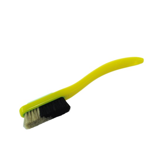 Change - Yellow Handle - Black/White Bristles in Green - White Ring 