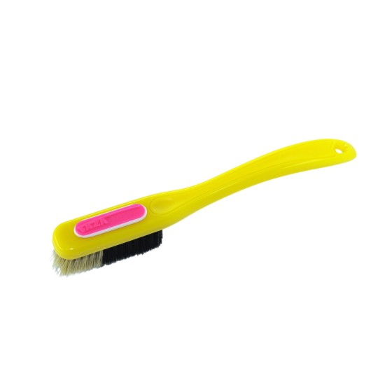Change - Yellow Handle - Black/White Bristles in Pink - White Ring 