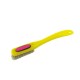 Change - Yellow Handle - White Bristles in Pink - Black Ring 