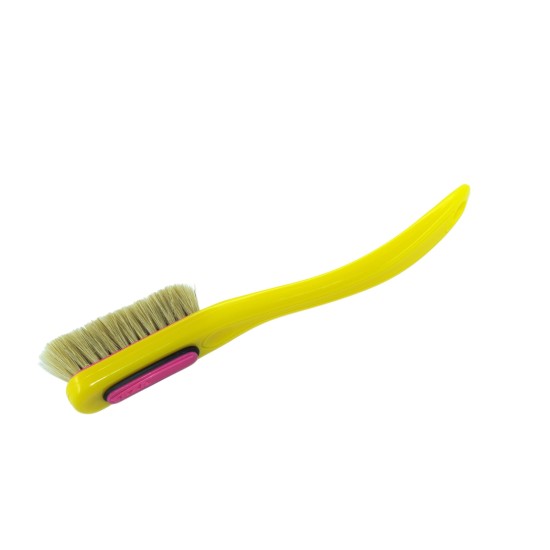 Change - Yellow Handle - White Bristles in Pink - Black Ring 